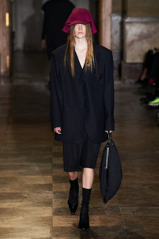 Socks at the Raf Simons fashion show
