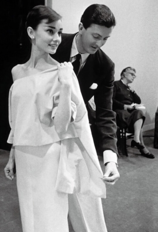Hubert de Givenchy and Audrey Hepburn