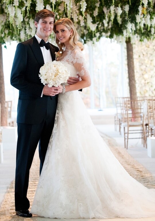 Ivanka Trump in a Vera Wang wedding dress