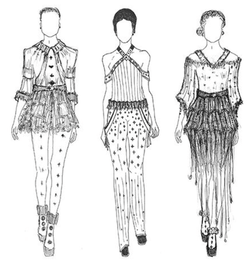 Flamboyant gamine body type