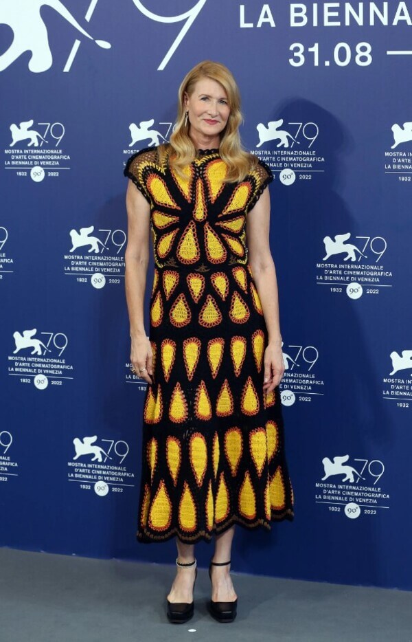 Laura Dern in a knit dress