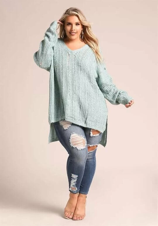 How to wear over-size clothes for the plump women