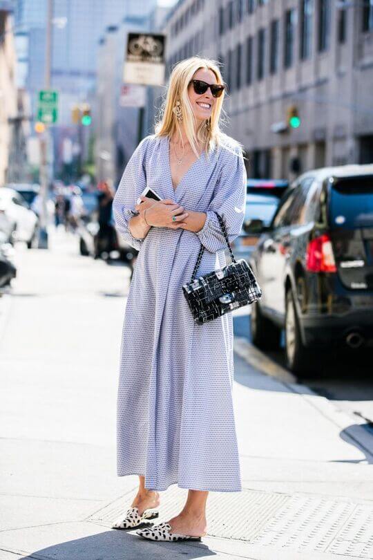 Wrap dress for the pure natural type