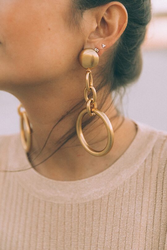 Earrings for the type of appearance soft gamine