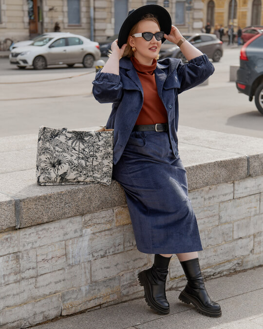 Midi skirt for plump women