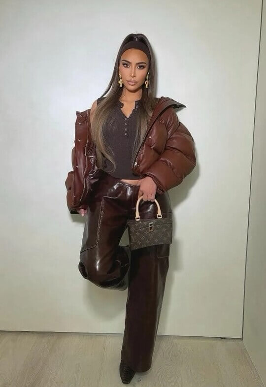 Kim Kardashian's Brown Total look