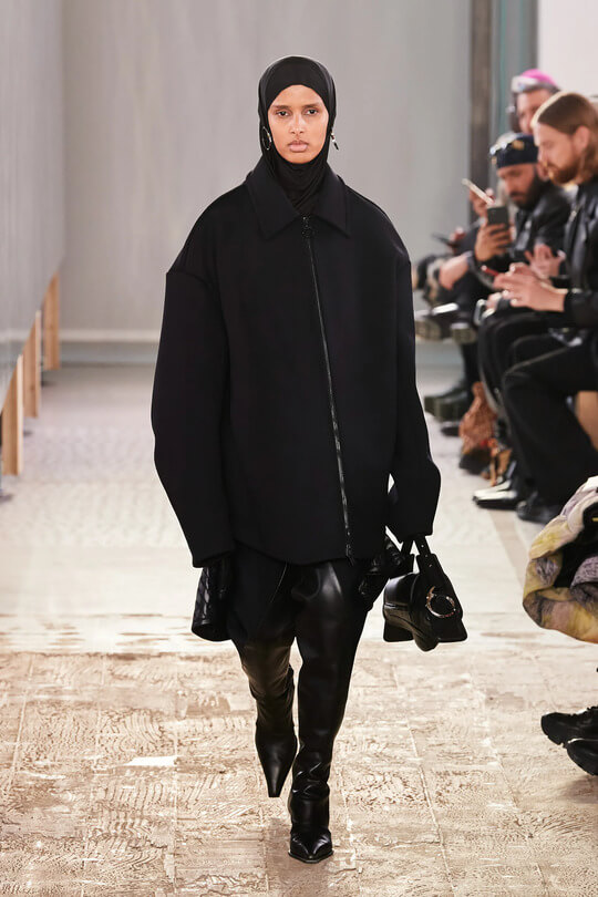 Trussardi pointy-toe boots at collection launch