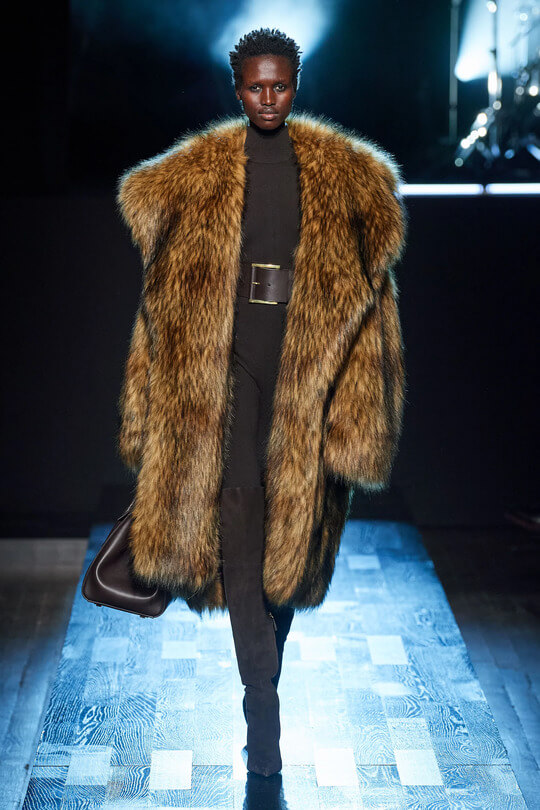 Suede boots by Michael Kors at the Winter 2023 fashion show