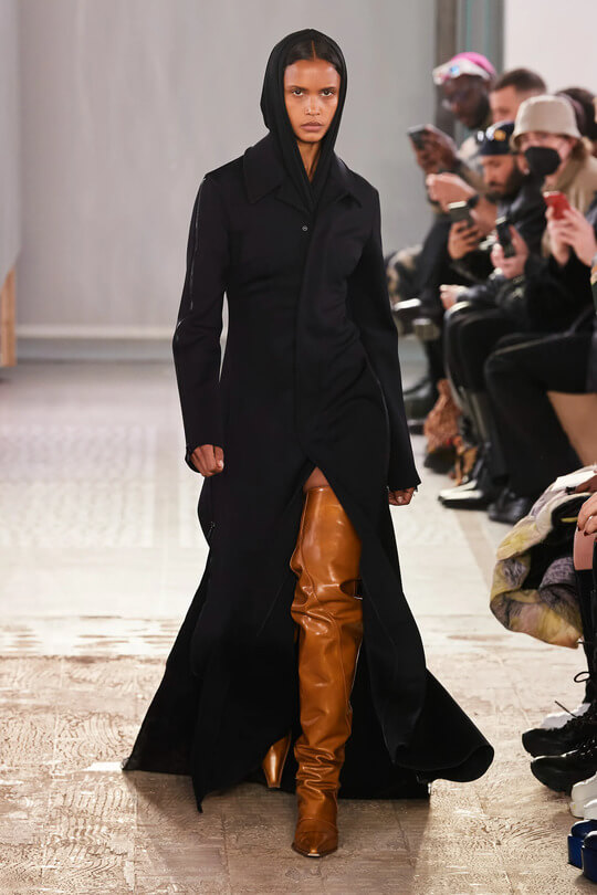 Booties at the Trussardi fashion show