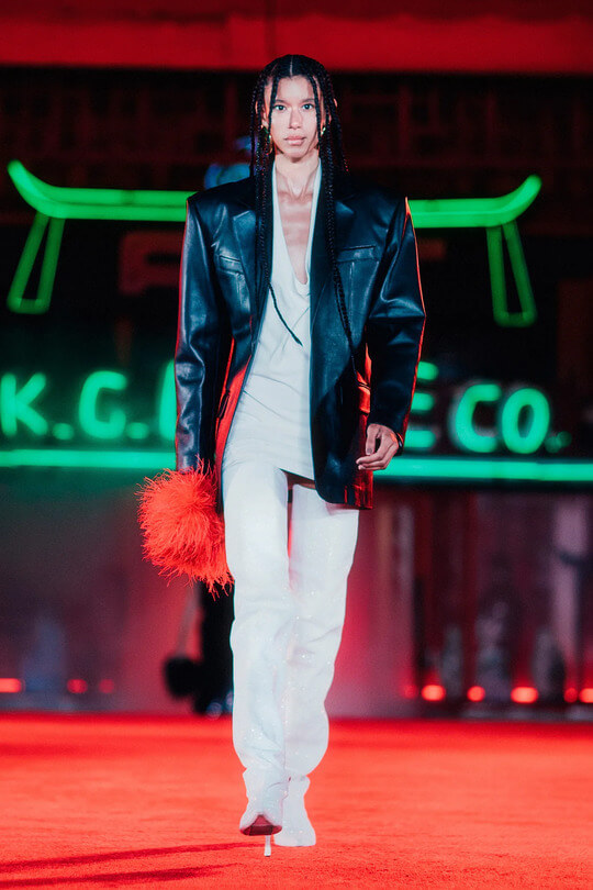 White boots at Alexander Wang fashion show