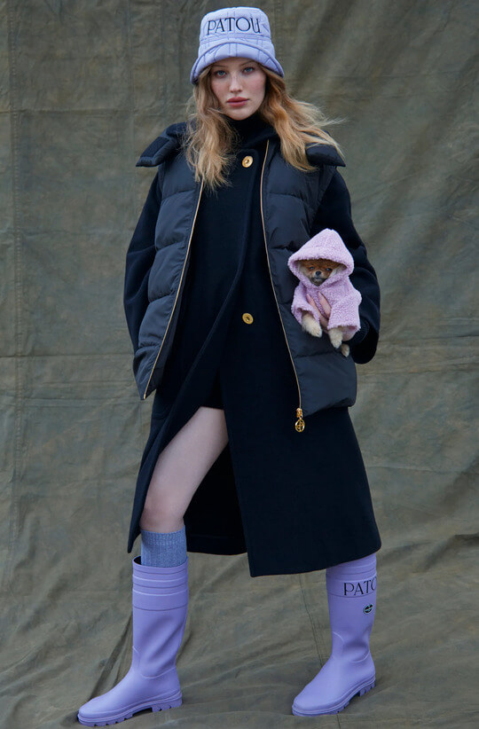 Bright rubber boots Patou collection winter 2023