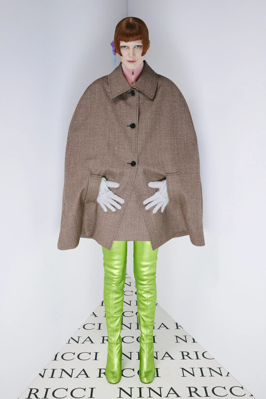 Light green boots by Nina Ricci from the new collection 2023