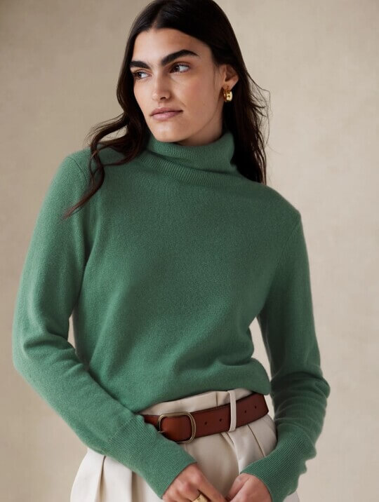 Cashmere sweater by Banana Republic for an hourglass figure