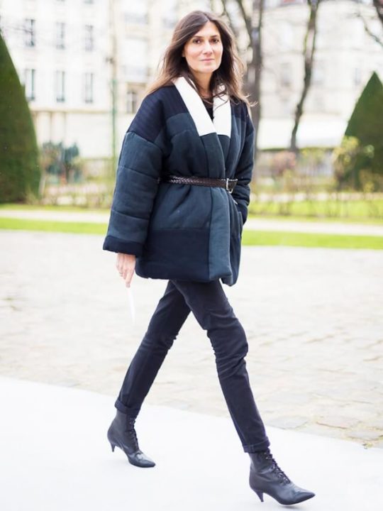 Belt with winter jacket