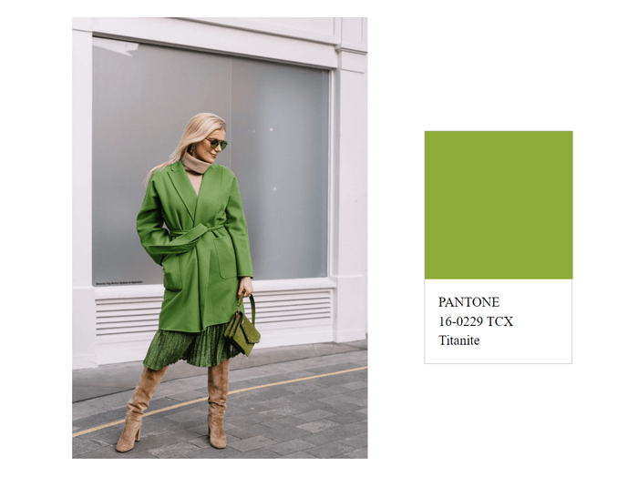 The fashionable yellow-green color of spring 2023