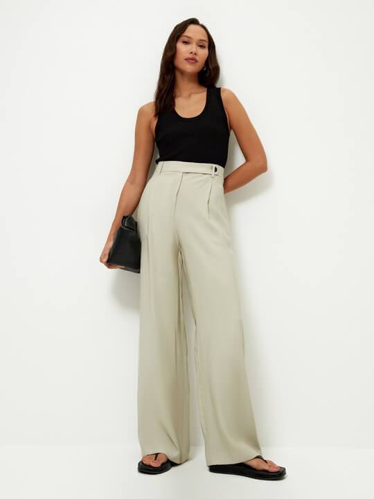Palazzo pants with black tank top