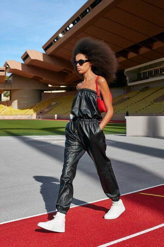 Black joggers at Celine's new collection show