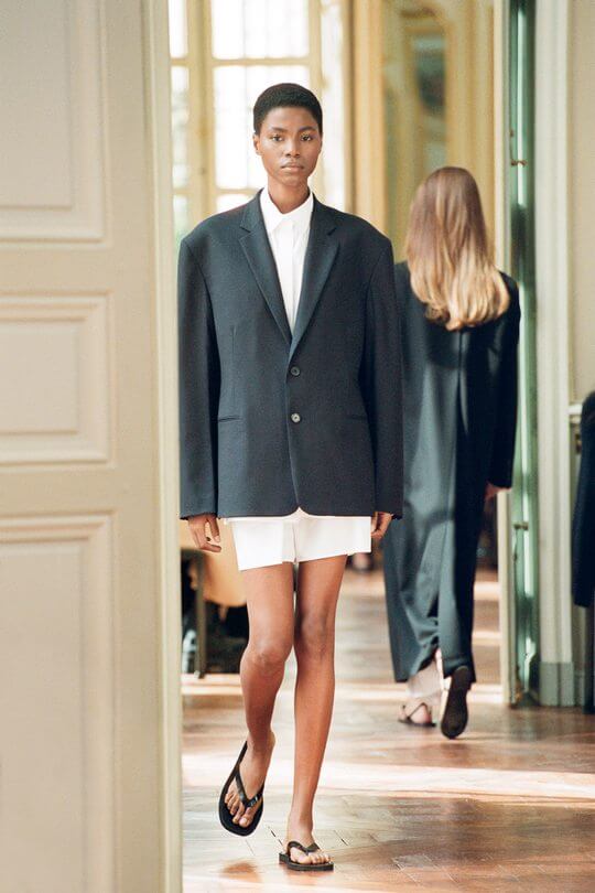 The Row's black jacket in men's style