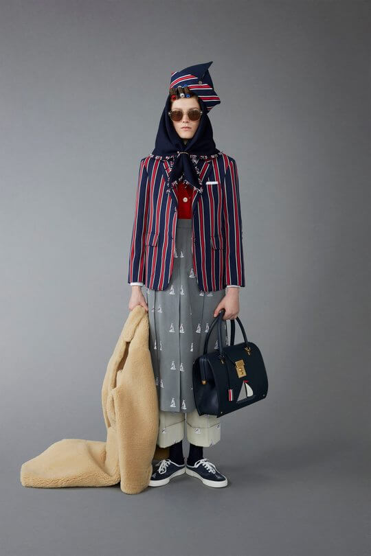 Women's Thome Browne jacket with stripe print