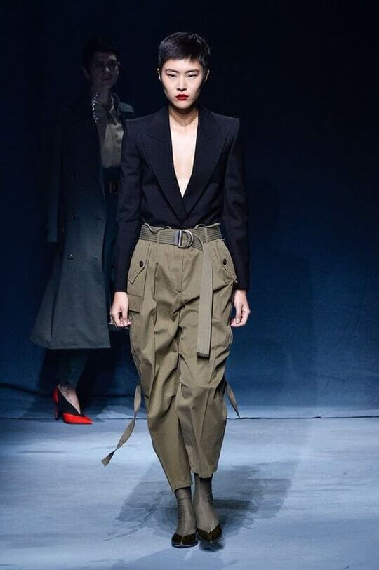 Cargo pants with jacket Givenchy fashion show