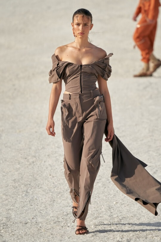 Jacquemus cargo pants with sandals